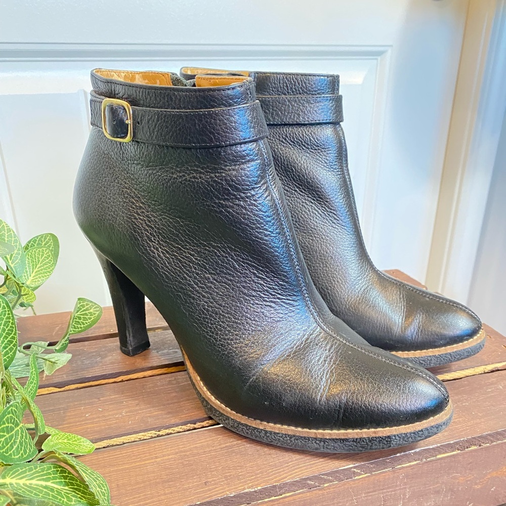 Paolo Corelli Leather Heeled Ankle Zip Pointed Toe Boots
